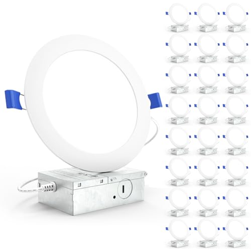 Sunco 24 Pack Recessed Lighting 6 Inch LED, Canless Ceiling