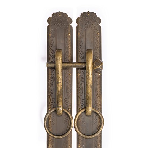 Hardware Philosophy Double Stitch Brass Cabinet Strip Hardware Backplate Pulls Set 16" #TOP3