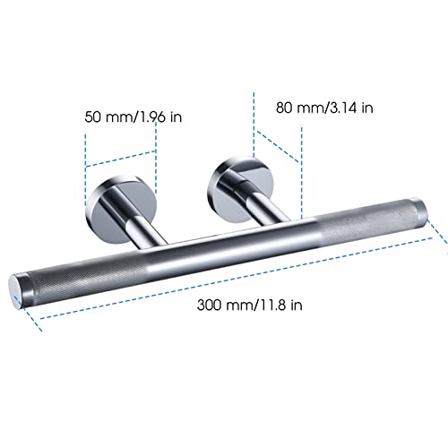 Sanliv Shower Foot Rest,Shower Foot Rest for Shaving Legs,Knurled Brass Bar Shower Step,Wall Mounted Bath/Spa Foot Ledge in Polished Chrome - Thumbnail 6