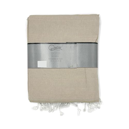 Cardenal Textil - Foulard Multiusos Peñíscola, Plaid para Cama, Manta para Cama, Cubre Sofá, Beige, 300 x 260 cm - imagen 4