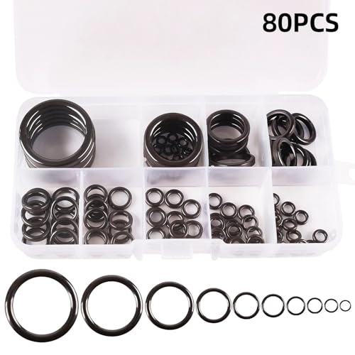 Kit de reparación de guías para caña de pescar 80 piezas miniatura 6