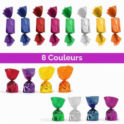 200 Feuilles Carré Transparency Film Cellophane Coloré de 19 cm X 19 cm – vue 3