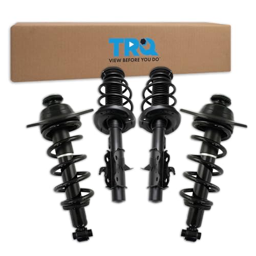 Image of TRQ Front and Rear Complete Strut Assembly and Shock Absorber Kit Complete Strut Coil Spring Assembly Shock Spring Compatible with 2013-2015 Chevrolet Camaro