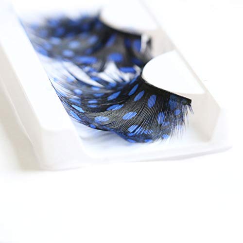 Dorisue Mermaid Party Lashes Anime Lashes Blue Eyelashes Dark Blue Colored Cosplay Blue Vessel Lashes 3D False Eyelashes Extension For Women Girls Night Show Costume Lashes For Woman #TOP7