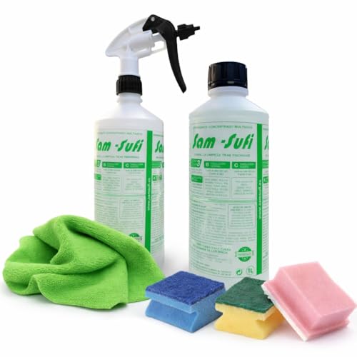 Sam-Sufi Quitagrasas Multiusos Concentrado, Desengrasante Potente para Cocina, Bicicleta, Placas Solares y Hogar, Quitamanchas y Limpieza Profesional(1)