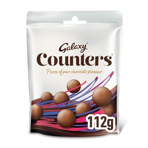 Galaxy Counters Chocolate Pouch Chocolate Gift Milk Chocolate Movie Night Snacks Sharing Pouch 112g