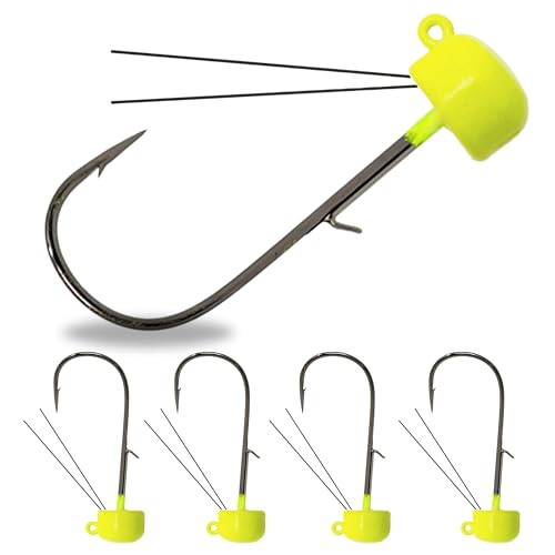 Image of Reaction Tackle Tungsten Mushroom Head Ned Rig Shroom Jig Heads (5-Pack)