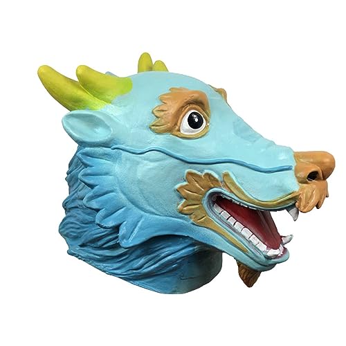 Masque dragon chinois latex haute qualité pour déguisement festif