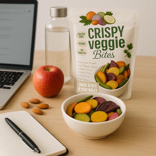 MIJOMA Knusprige Gemüsechips 3x90g – Veganer Gemüsesnack mit Meersalz – Glutenfrei, Halal, Kosher – Ohne Transfette – Wiederverschließbar – Bunt, knusprig, natürlich