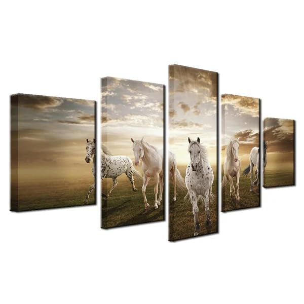 Toile art mural chevaux et soleil couchant pour réveiller votre séjour