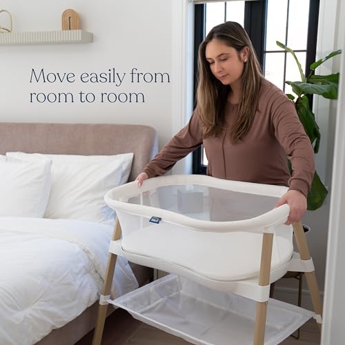 HALO® BassiNest® Essential Sleeper – Portable Baby Bassinet with Breathable Mesh Sides, Storage Shelf & Easy Assembly – Lightweight, Space-Saving Bedside Crib for Newborns - image 6