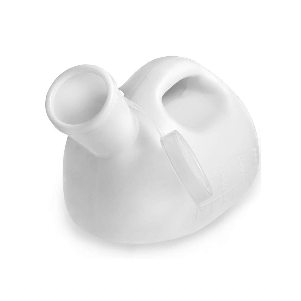 ZUOAHBDT Unisex Urinals Urine Bottles, Men's Urine Collection Container With Lid And Handle White 2000ml For Travel Outdoor Bed Use