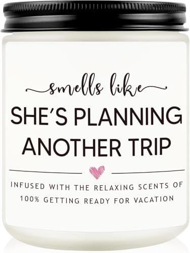 Travel Gifts for Women Travelling Candle Gifts Candle Gift for Travellers Birthday Present for Friends Coworkers Colleagues Christmas Thanksgiving Day New Year Presents Lavender Scented Candles