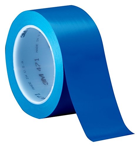 3M 471 Hochwertiges Weich-PVC-Klebeband, 19 mm x 33 m, Blau (48-er Pack)