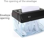 Déchiqueteuse de papier, Machine universelle de découpe de papier avec panier de papier transparent de grande capacité, batterie USB Écraser les documents de sécurité pour l'école de bureau