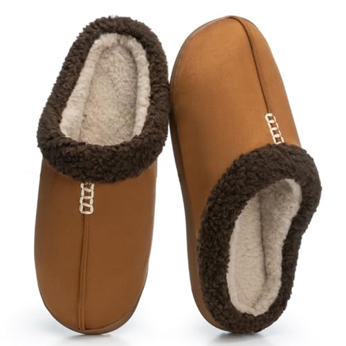 Save on GOEWY Men's Memory Foam Suede Slippers - Indoor/Outdoor