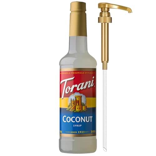 Torani Coconut Syrup for Drinks, Flavoring for Coffee and Cocktails,