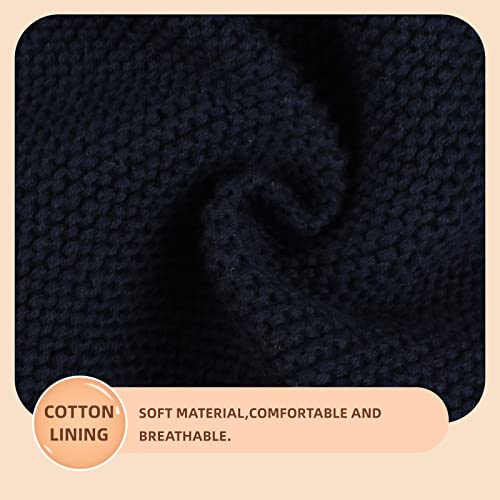 Bamery Baby Boys Girls Winter Scarf Little Kid Infinity Scarf Knitted Toddler Neck Warmer Chief For Fall (Navy) #TOP1