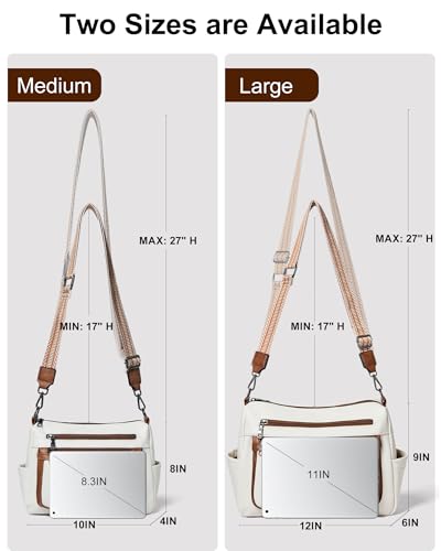 Image of Bluome Crossbody Purses for Women, Medium Large Faux Leather Crossbody Bags Lightweight Sling Bag Shoulder Handbags