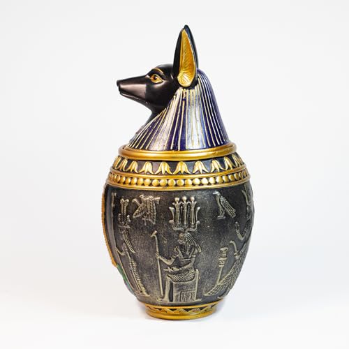 1st Heaven Egyptian-Style Resin Pet Urn for Dogs and Cats Ashes - Anubis, Medium to Large, Handcrafted Artifact, 13.53 oz, Home Decor by 1st Heaven - Image 2