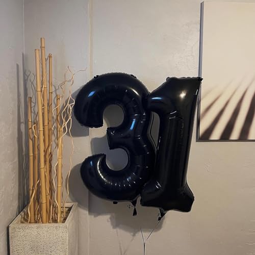 Image of Black Number 8 Balloon 40 Inch, 8th Birthday Party Decorations, Giant 8 Foil Balloon for Party Supplies