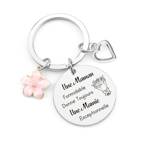 WRNZL Cadeau Fete des Grand Mere Cadeau Mamie Noel Cadeaux Fete des Mamies Anniversaire Paques Halloween Retraite Merci Mamie Cadeaux Grand Parent Idee Original Utile Insolite Porte Clef