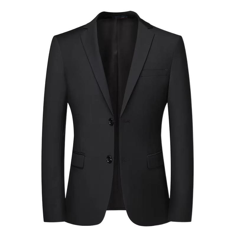 Men's Business Suit Jacket British Style Professional Wedding Blazer for Men-Black