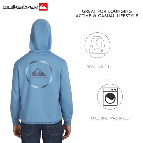 Image of Quiksilver Men's Regular Fit Super Soft Fleece Midweight Pullover Hooded Sweatshirt