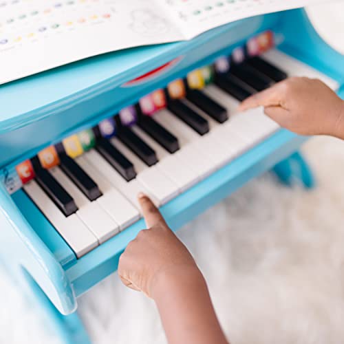 Melissa & Doug 8790 Learn-To-Play Piano With 25 Keys And Color-Coded Songbook - Blue - Toy Piano For Baby, Kids Piano Toy, Toddler Piano Toys thumb #7