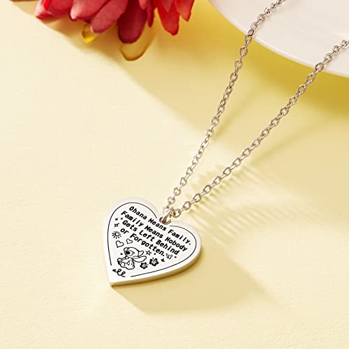 Hofoya Disney Stitch Ohana Means Family Heart-Shape Pendant Necklace Hawaiian Blessing Jewelry Gifts For Women Teen Girls,Mother's Day Birthday Graduation Easter Gifts For Daughter Sister Best Friends. #TOP2
