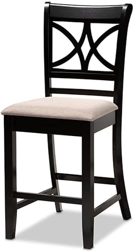 Miniatura 2 de Baxton Studio Chandler - Juego de pub tapizado de madera con acabado espresso (5 piezas)