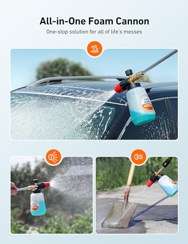 Astroai KFCWR Foam Cannon, Heavy Duty Car Foam Blaster Wide Neck Adjustable Snow Foam Lance And Thick Foam thumb #8