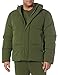 Amazon Essentials Men's Recycled Polyester Mid-Length Hooded Puffer (Available in Big & Tall), Dark Olive, Medium