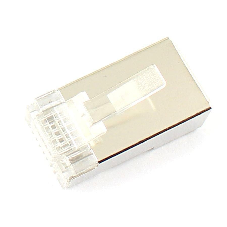 Generic 100 Pcs RJ45 8P8C Shielded Modular Plug Cat5 LAN Connector