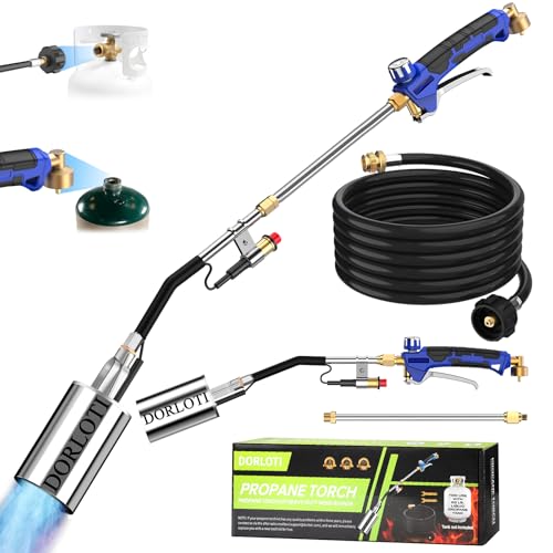 Kit de brûleur de mauvaises herbes portable à haute puissance 1800 000 BTU avec tuyau de 3,5 m
