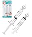 Seringue Nasale Bebe, Mouche Bébé Pour Nettoyer et Soigner La Cavité Nasale Des Enfants, De Haute Qualité, Sûr Et Portable,Réutilisable (2PCS)