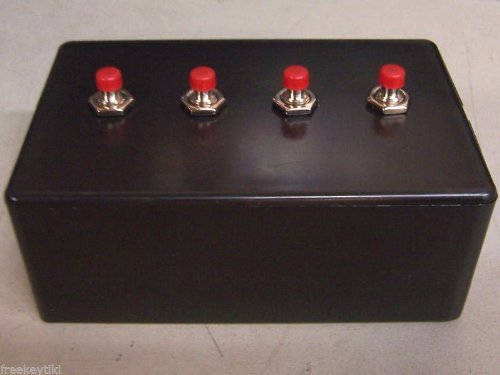 Four 4 Switch Hydro Switchbox (Plastic Box for Project Hobby Model Cars Trains)