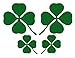 Adesivo Sticker Quadrifoglio - Ideale per Auto - Moto - Scooter - Camion - Camper - Decora LA Tua Macchina - Alfa Romeo - Vinile di Alta QUALITA' - 2 PZ 10 X 10 CM E 2 PZ 4.5 X 4.5 CM Verde