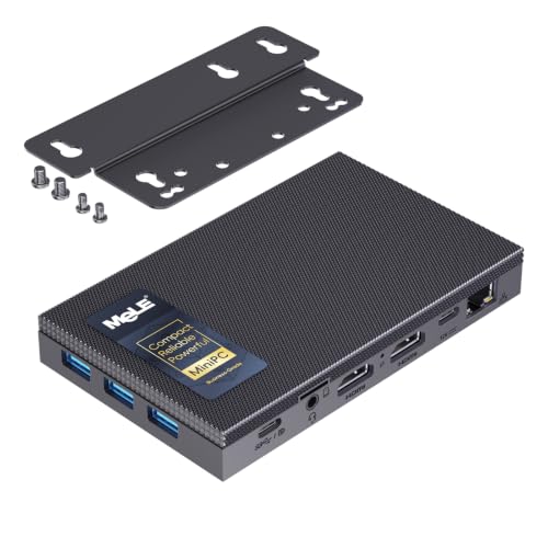 MeLE Quieter 3C Fanless Mini PC N5100 (1.1-2.8GHz) 16GB RAM 512GB SSD