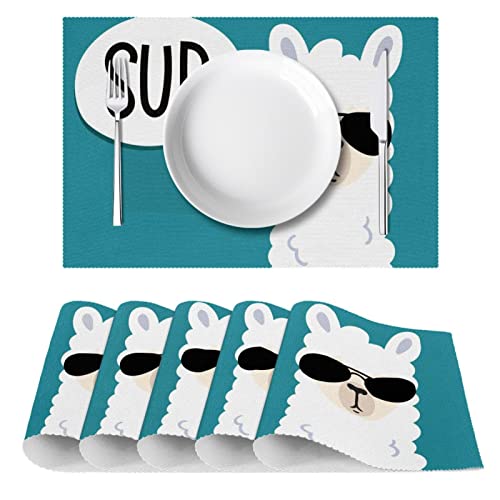 Set de table tissu Oxford lavable Llama pour une table propre et protégée - 3