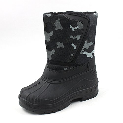 SkaDoo Cold Weather Snow Boot 1319 Gray Camo Size Big Kid 5