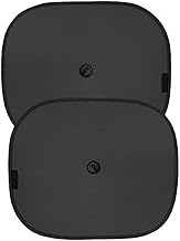 Auto Hub Cotton Car Window Sun Shade for Side Windows, Car Sunshade (2pc, Black Sunshade for Car)