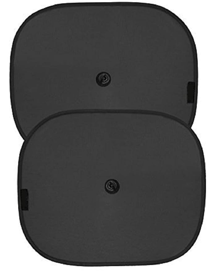 Auto Hub Cotton Car Window Sun Shade for Side Windows, Car Sunshade (2pc, Black Sunshade for Car)