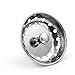 EverFlow 75111 Kitchen Sink Basket Strainer Replacement for Standard Drains (3-1/2 Inch) Chrome Plated Stainless Steel Body With Rubber Stopper