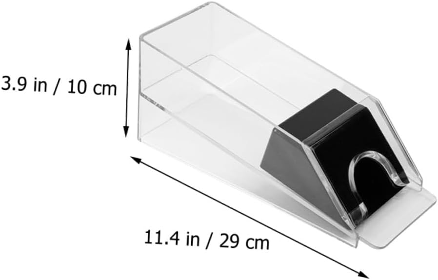 Portable Acrylic Card Dealer Shoe Dealing Accessory for Poker Board Games Anti-Skid Base Capacity Easy to Clean Suitable for Family Games and More