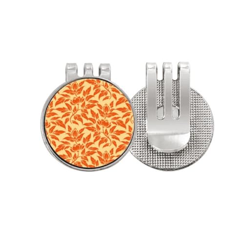 Marqueur de balle de golf orange en fleur, idée cadeau pour golfeur