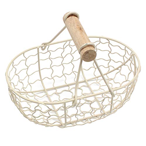 LOVIVER Cesta de Pão de Ferro Durável Cesta de Armazenamento de Metal Antigo Recipiente de Comida, C