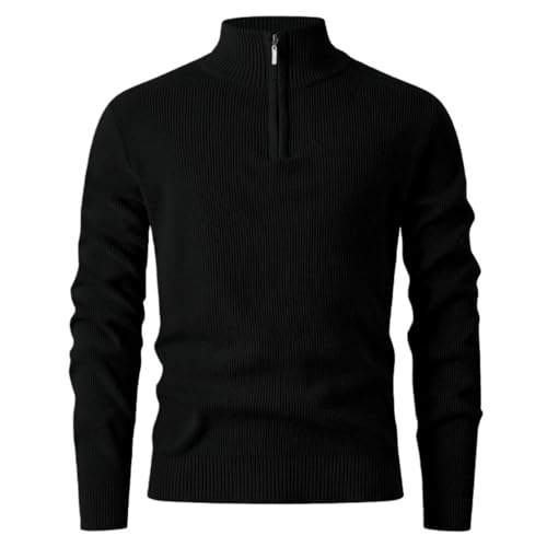 Pull tricoté homme demi-fermeture éclair idéal pour bureau et weekend