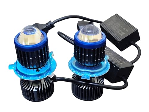 Image of H4 /9003 /HB2 LED Headlight Bulbs with Mini Projector Lens Canbus Hi /Lo Beam LED Headlight Kit for Headlight (H JG HEAVY DUAL COLOR)