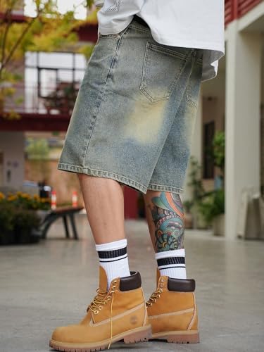 Image of Lymio Shorts for Men | Denim Shorts for Men | Regular Fit Casual Jean Half Pants Knee Length Trousers (LMHP-54-55)